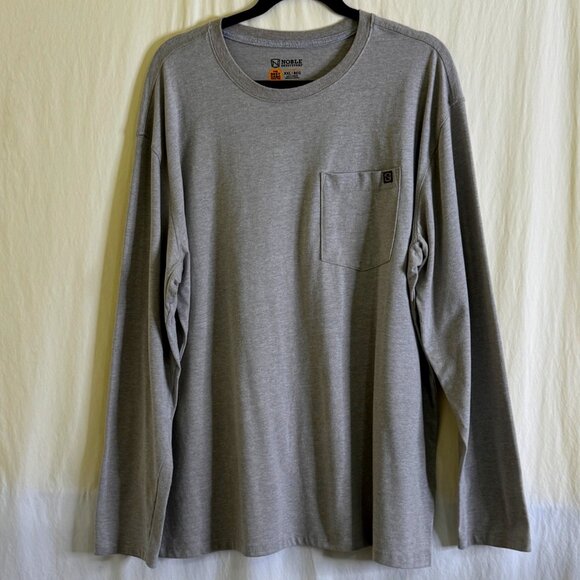 NWOT Noble Outfitters Men's Gray Best Dang Work Long Sleeve T-shirt Size XXL - Picture 1 of 7
